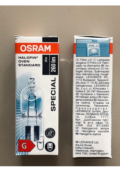 3 Adet Osram G9 25w 260 Lümen Fırın Lambası