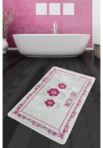 With Flower Banyo Halısı Djt 70x120 cm