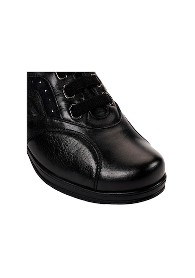 Forelli 57602-G Defne Siyah Kadın Comfort Deri Ayakkabı
