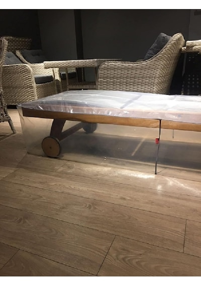 Ayrex Düşler Ev Tekstili 200x75 Şeffaf Dış Mekan İç Mekan Şezlong Koruma Örtüsü Su Geçirmez Güneşe Dayanı Diğer
