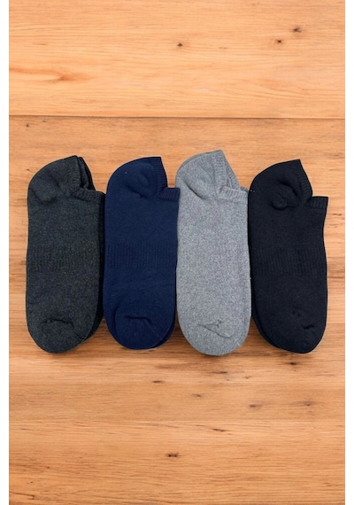 Tibo 4 Çift Burun Dikişsiz Havlu Kadın Sneakers Görünmez Çorap Çok Renkli