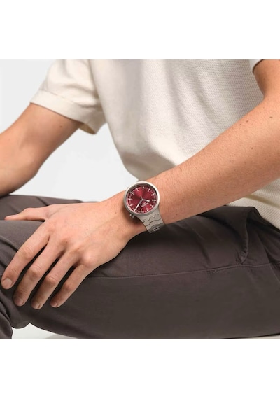 Swatch Sb07s104g Scarlet Shimmer Unisex Kol Saati