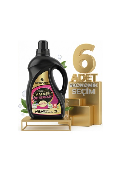 Worldchem Çamaşır Detarjanı Sıvı Siyahlar 6x2 Lt 2 L