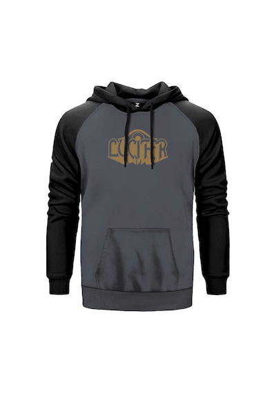 Lucifr Brown Gri Renk Reglan Kol Sweatshirt Gri