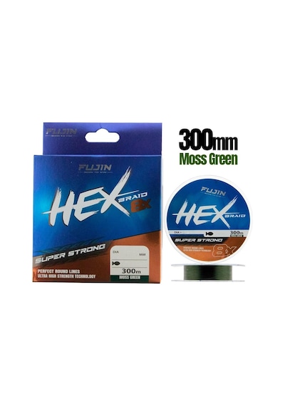 Fujin Hex Braid X8 Moss Green Pe İp Olta Misinası 300 Mt