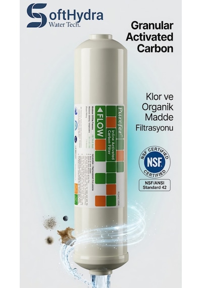 Purefer Nsf Onaylı 10" 4'lü Su Arıtma Filtre Seti: Sediment, Gac, Cto Karbon Ve Post Karbon Filtre