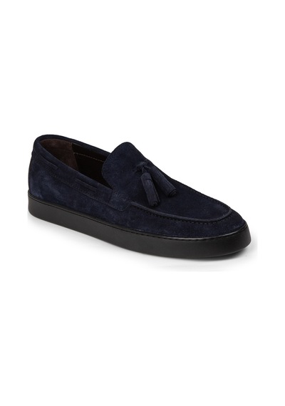Deery Erkek Hakiki Süet Lacivert Püsküllü Loafer - 01994mlcvc01 Lacivert