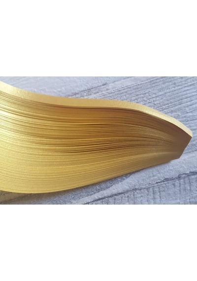 3mm Altın Sarı Renkli 50 Adetli Sedefli Quilling Kağıdı