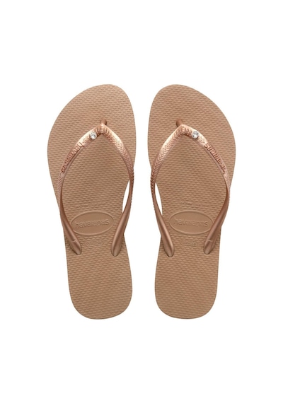 Havaianas Slim Crystal SW II Bayan Terlik - Rose Gold Bej