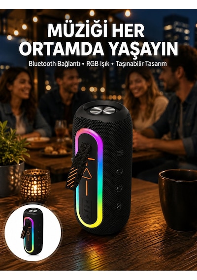 Bluetooth Hoparlör Usb Şarjlı Uzun Pil Ömrü Android Ve İos Uyumlu Renkli Yeni Nesil - Lisinya
