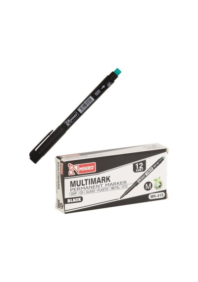 Mikro Cd Kalemi Permanent S Seri Siyah Mk-419 12 Li Kutu