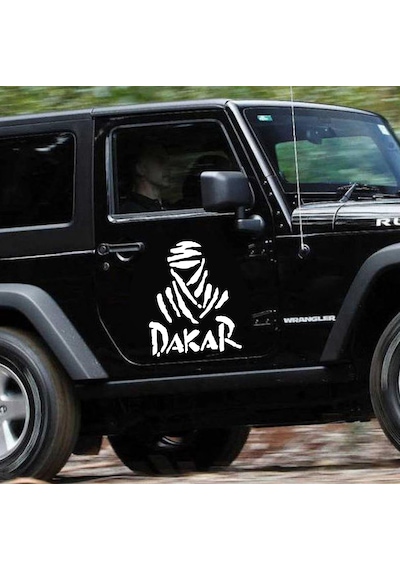 Dakar Sticker - 4x4 Off Road Adventure Sticker - Araba Oto Motosiklet Karavan Cam Sticker - 00074 30x24 Cm