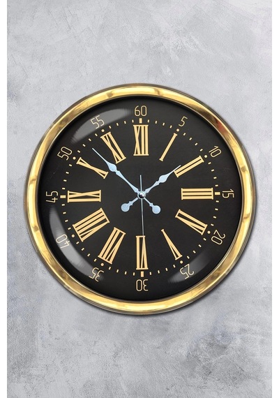 River World Duvar Saati Roma Rakamlı Gold Metal 40 Cm Çok Renkli 09448609