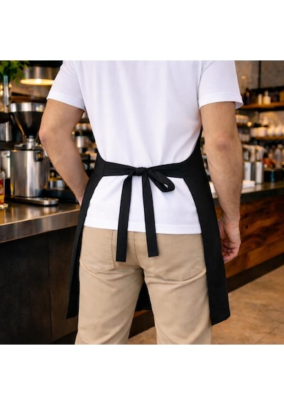 Profesyonel Mutfak Önlüğü,cepli Ayarlanabilir Askılı Belden Bağlamalı/unisex/kadın/erkek/aşçı/barista/garson/restoran/cafe Ve Ev Kullanımı İçin İdeal -su İtici Dayanıklı Kumaş,70x80 Cm Açık Kahverengi - Beyaz