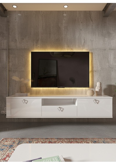 Resital Tv Ünitesi S1834-1 Beyaz Beyaz