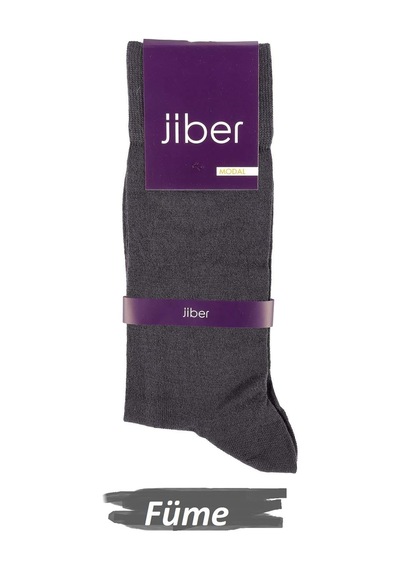 Jiber Erkek Modal Likralı Uzun Çorap 5100 - 12 Adet Füme