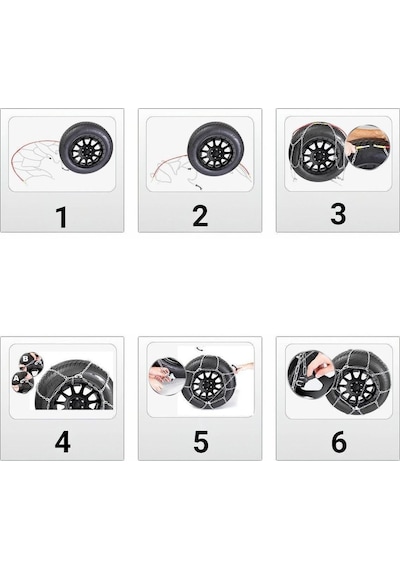 Oto Lastik Kar Zinciri X Tipi 6 Numara 10 CM