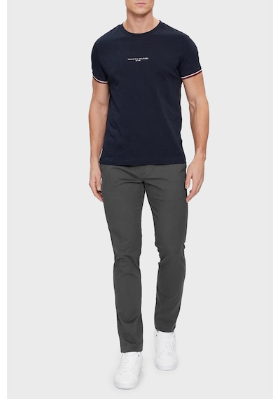 Tommy Hilfiger Sıfır Yaka T-shirt Regular Fit Siyah Siyah