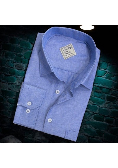 Linen Keten Klasik Mavi Uzun Kollu Erkek Gömlek Regular Kalıp -10091 Mavi Linen Keten Klasik Mavi Uzun Kollu Erkek Gömlek Regular Kalıp -10091 Mavi