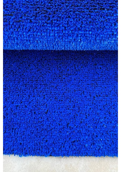 Grass Dekoratif Suni Çim Halı Balkon Bahçe Teras İç Dış Mekan Mavi Yapay Çim Halı 7 Mm Mavi 80 X 500 Genel