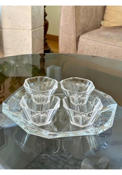 Paşabahçe-6'lı Nude Reflection Serisi Kristal Cam Kase, Sunumluk, Çerezlik, Sunum Kasesi, Servis Kasesi Çok Renkli