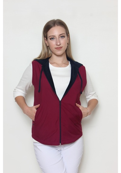 Cottoncool Kadın Içi Polar Yelek Bordo