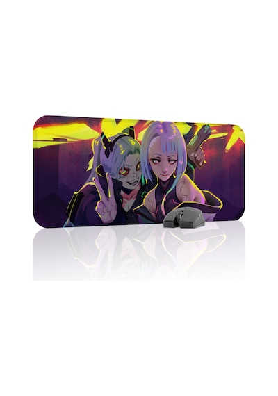Cyberpunk Edgerunners Dikişli Kauçuk Oyuncu Mousepad V5 - 70x30 Xl Gaming Mouse Pad