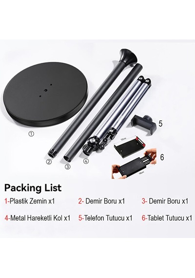 6-11 İnch Metal Ayaklı Flexible Tablet Ve Telefon Tutucu Stand 16