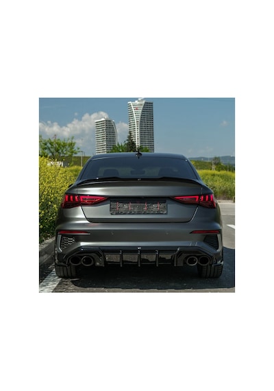 Audi A3 S Line 2020-2024 Arka Difüzör 8y Kasa Piano Black Difüzör Eki