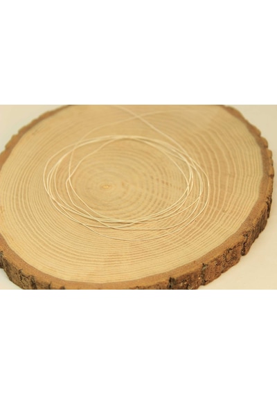 Yakut Taşı Faset Kesim 4x2mm (küçük delikli) Kolye (Sabit Klipsli) Gümüş
