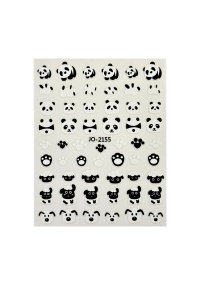 Nail Art Sticker Kendinden Yapışkanlı, Tırnak Süsleme, Tırnak Dövmesi Stikır 2155 Siyah-2155