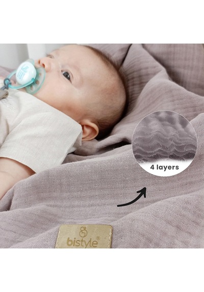 Bistyle Müslin Bebek Battaniyesi 120x120 Cm 2020