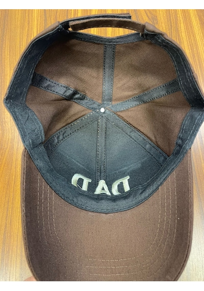 Dad Baba Nakışlı Pamuklu Unisex Cap Şapka Kahverengi