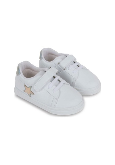 First Step S-1000 Yıldızlı Cırt Cırtlı Kız Bebek Günlük Spor Ayakkabı Beyaz - Gümüş First Step S-1000 Yıldızlı Cırt Cırtlı Kız Bebek Günlük Spor Ayakkabı Beyaz - Gümüş