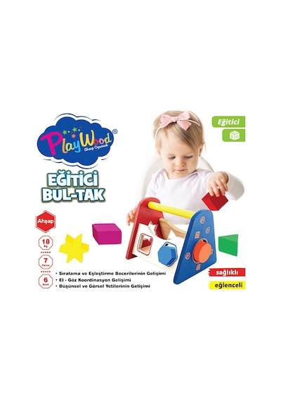 PlayWood Ahşap Eğitici Bul-Tak ONY-315
