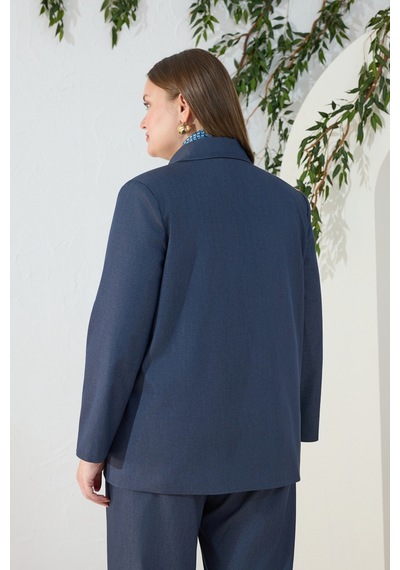 Aker Lacivert Denim Görünümlü Ceket Lacivert Lacivert