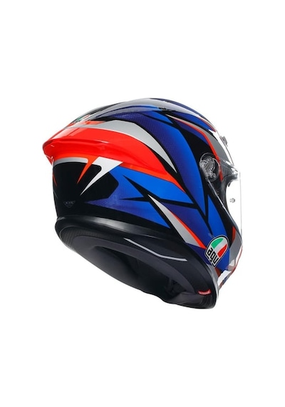 Agv K6 S Slashcut Blue Red Kapalı Kask Mavi
