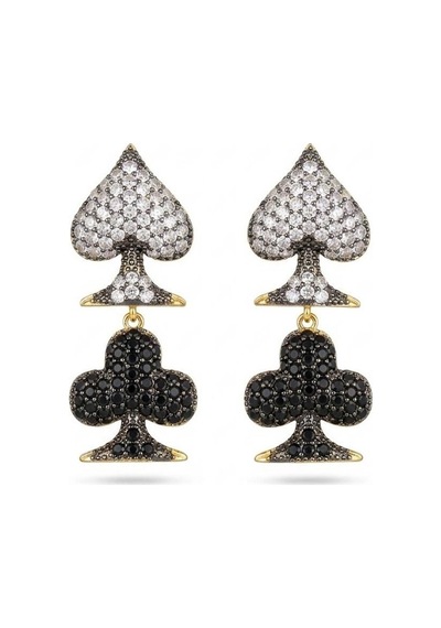 Royal Maça Kızı Küpe Silver