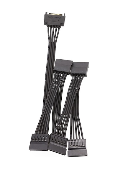 Molex Sata To 5X Power 15 Pin 4977P Güç Çoklayıcı Kablosu Disk Hd