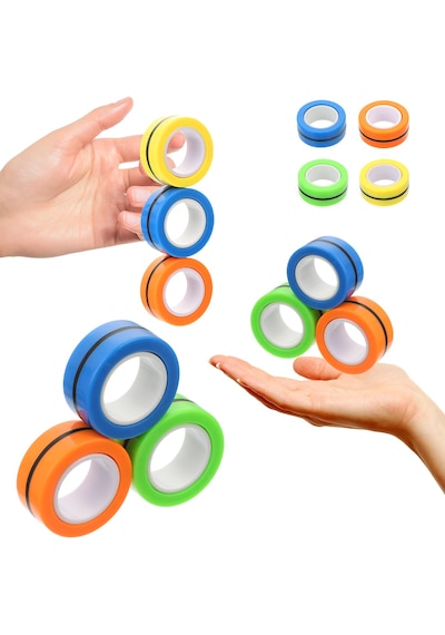 Parmak Yüzük Manyetik Stres Giderici Spinner Oyuncak Çocuklar İçin Erken Eğitim Kompakt Yenilik Oyuncak