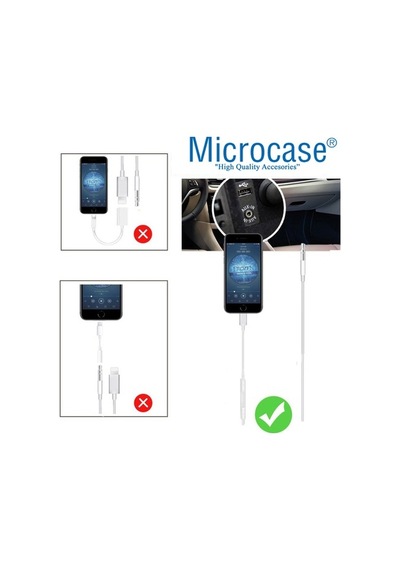 Microcase Ses Kontrol Özellikli Apple iPhone Uyumlu Lightning To Aux Çevirici Mh021