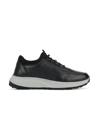 Ziya, Erkek Hakiki Deri Sneaker 161423z521 Siyah 161423z521 000