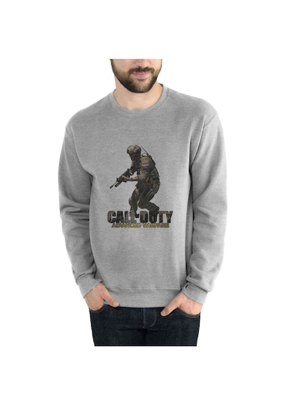 Call Of Duty Advanced Warfare Baskılı Gri Erkek Sweatshirt (530941653)