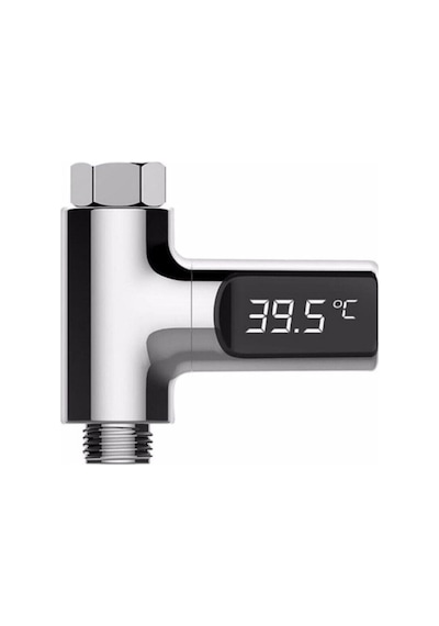 Valkyrie Dijital Led Monitörlü Mutfak Banyo Ve Duş Termometresi Gümüş