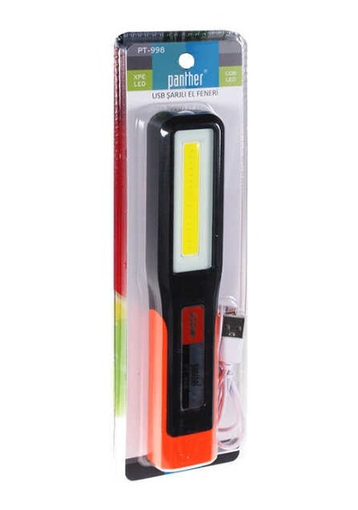Panther Pt-998 Xpe Led Usb Şarjlı El Feneri Siyah