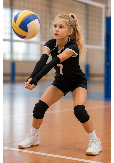 Voltrike Avs Voleybol Kolluğu Siyah Çift Renksiz