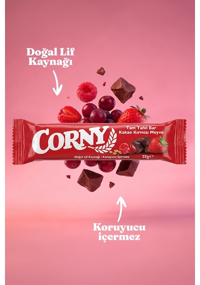 Corny Tahıl Bar Kakao Ve Kırmızı Meyve X 12 Adet