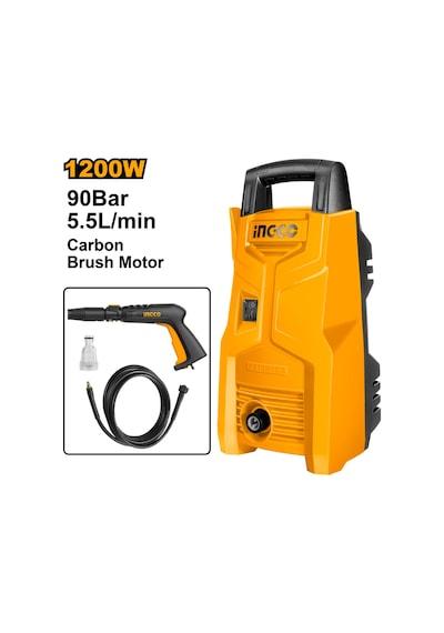 Ingco ING-HPWR12008 Yüksek Basınçlı 90 Bar 1200 W Yıkama Makinesi