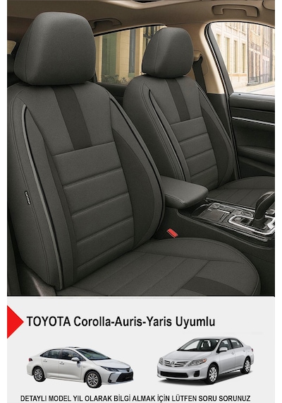 Oniks Oto Koltuk Kılıfı- Toyota Corolla-auris-yaris Uyumlu Füme