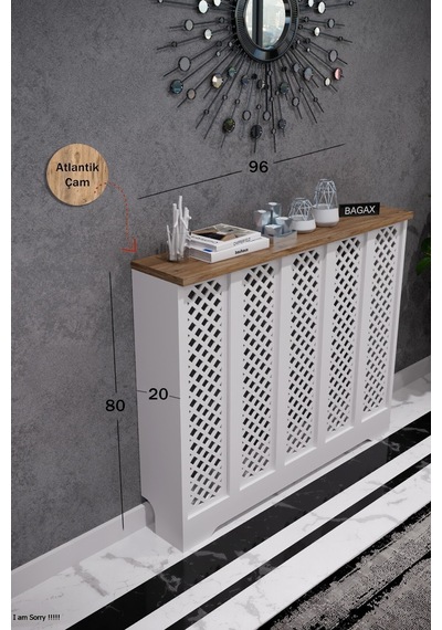 Dekoratif Petek Dolabı Kalorifer Peteği Kapatma Ünitesi Modern Tasarım İç Ölçü 96 Cm Dış Ölçü 100 Cm Petek 96 Beyaz Üstü Çam D7 Dekoratif Petek Dolabı Kalorifer Peteği Kapatma Ünitesi Modern Tasarım İç Ölçü 96 Cm Dış Ölçü 100 Cm Petek 96 Beyaz Üstü Çam D7